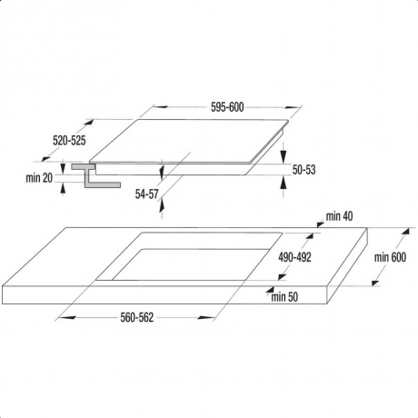 Hisense BSA65226AX + E6431X Αυτόνομο Σετ Εντοιχισμού Inox 